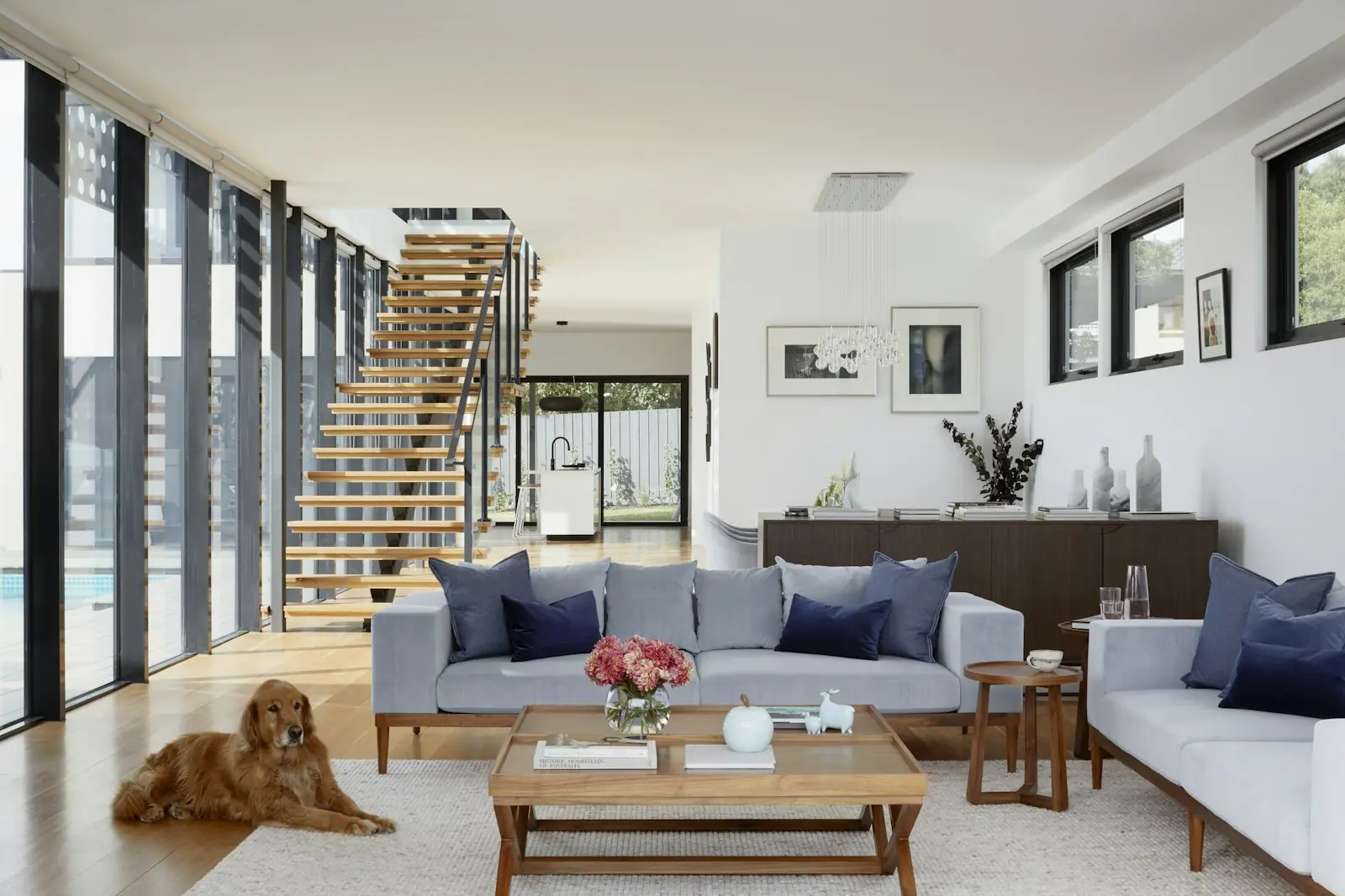 Bright open-concept home interior