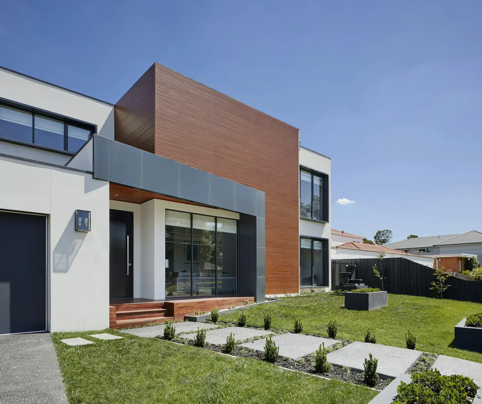 Contemporary detached home with timber cladding