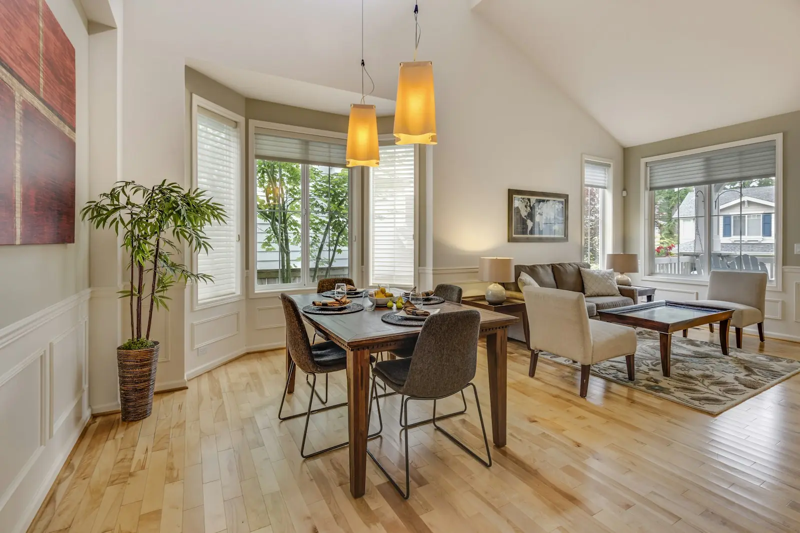 Elegant dining area in a family home